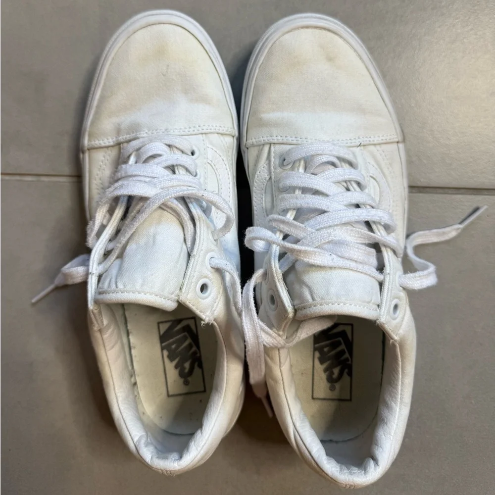 Vans All-White Low-Top Sneakers